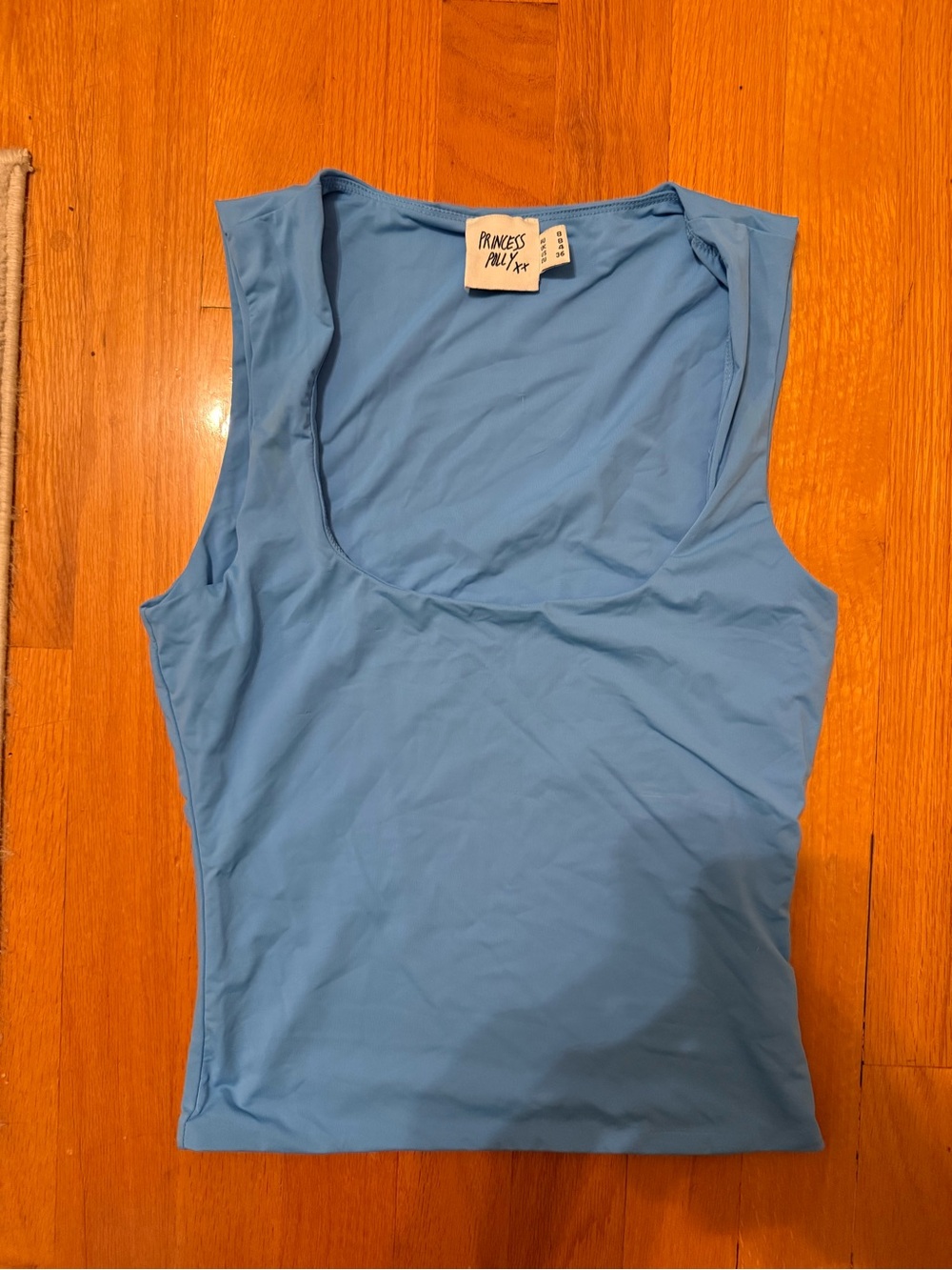 Princess Polly Light Blue Scoop Neck Tank